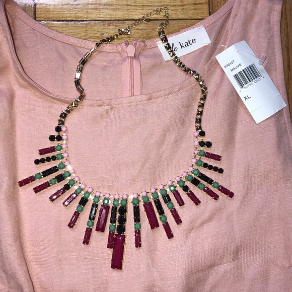 BaubleBar Jewelry - Baublebar Necklace with pink, green, black colors